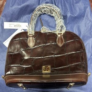 Dooney & Bourke Dark Brown Crocodile Satchel